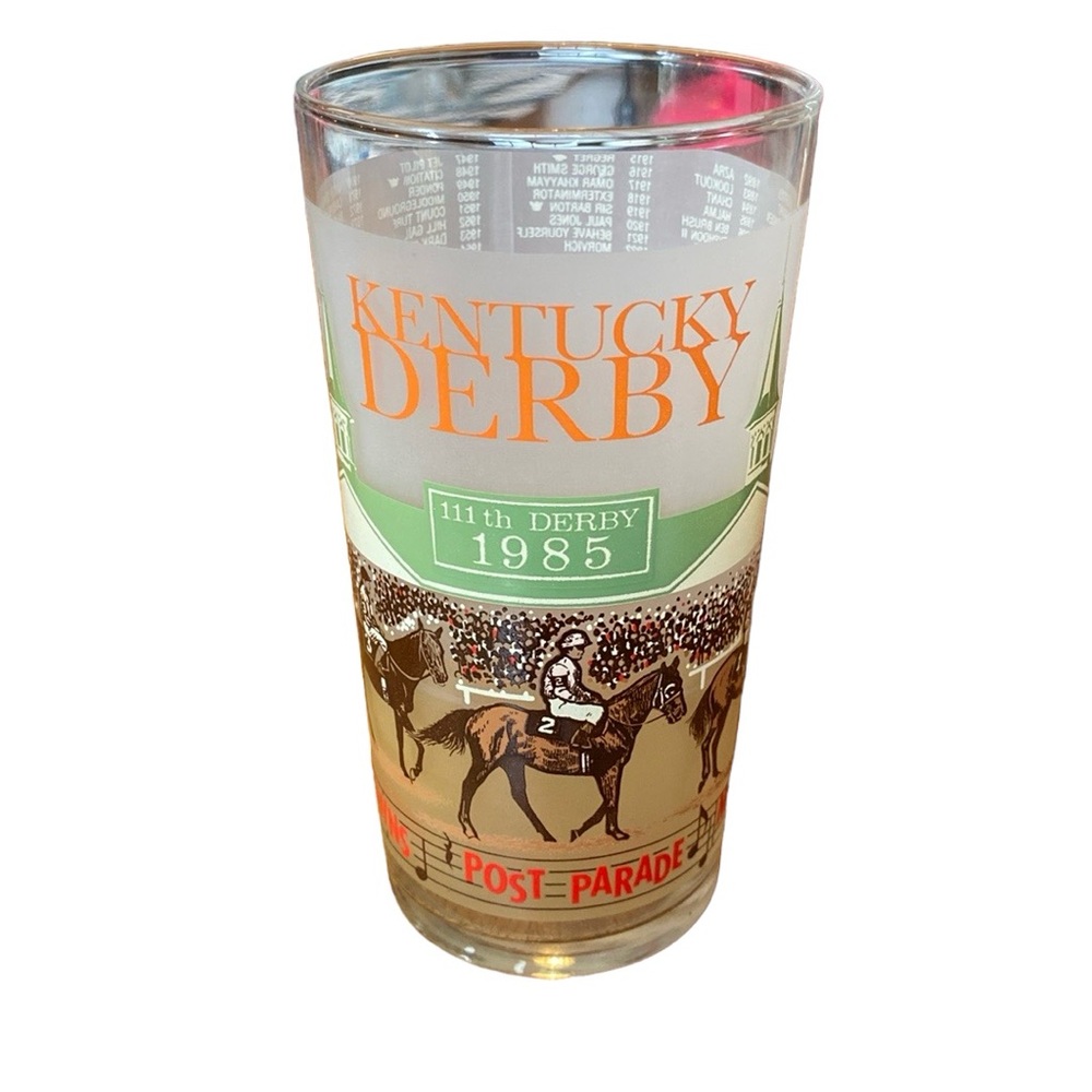 COLLECTIBLE 1985 KENTUCKY DERBY GLASS